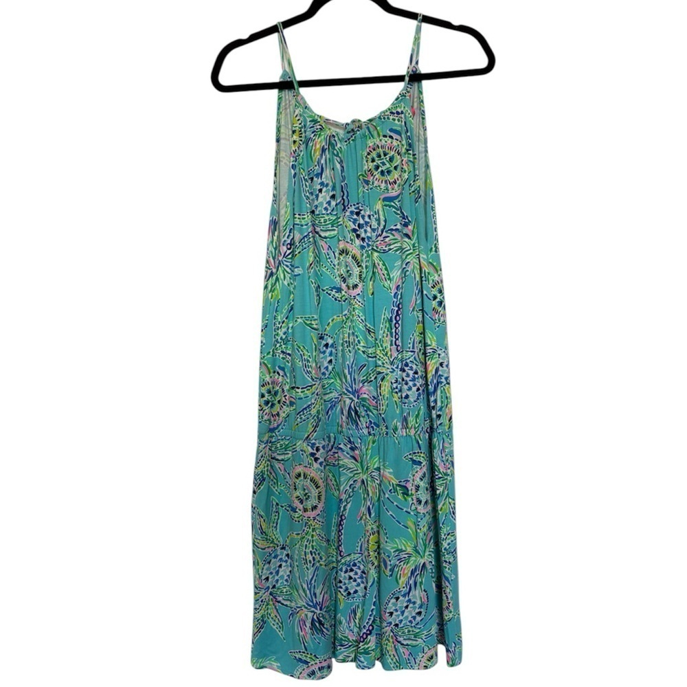 Lilly Pulitzer Gianni Skort Romper in "Bermuda Blue Turtle" XL - Picture 4 of 9